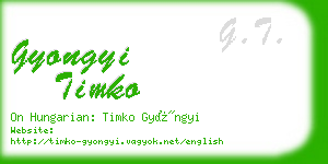 gyongyi timko business card